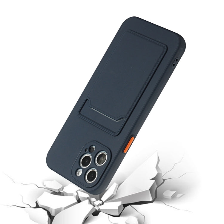For iPhone 15 Pro Card Slot Design Shockproof TPU Phone Case(Dark Blue) - HoMEdemic™ 