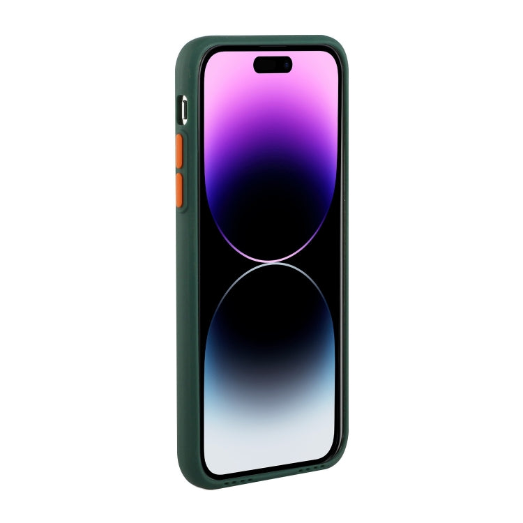 For iPhone 15 Pro Card Slot Design Shockproof TPU Phone Case(Dark Green) - HoMEdemic™ 