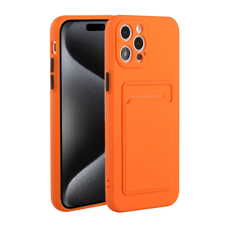 For iPhone 15 Pro Card Slot Design Shockproof TPU Phone Case(Orange) - HoMEdemic™ 