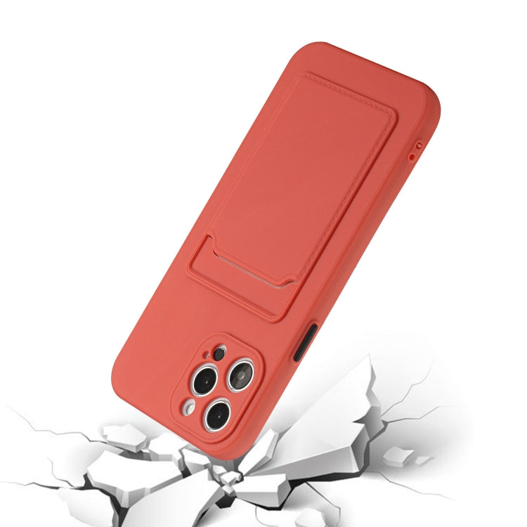 For iPhone 15 Pro Card Slot Design Shockproof TPU Phone Case(Plum Red) - HoMEdemic™ 