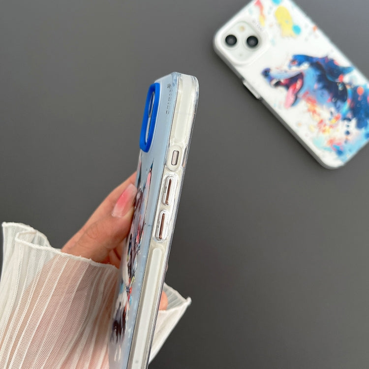 For iPhone 15 Pro Cartoon Animal Graffiti PC + TPU Phone Case(Puppy) - HoMEdemic™ 