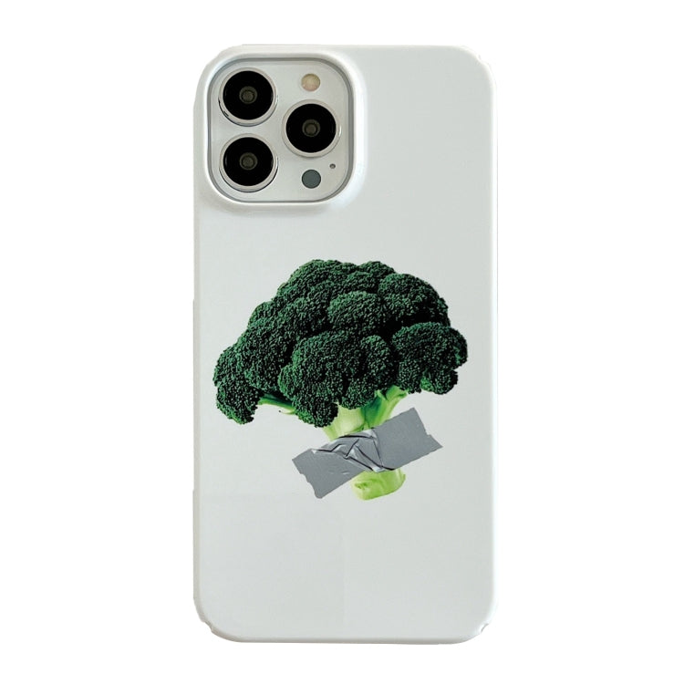 For iPhone 15 Pro Cartoon Film Craft Hard PC Phone Case(Broccoli) - HoMEdemic™ 