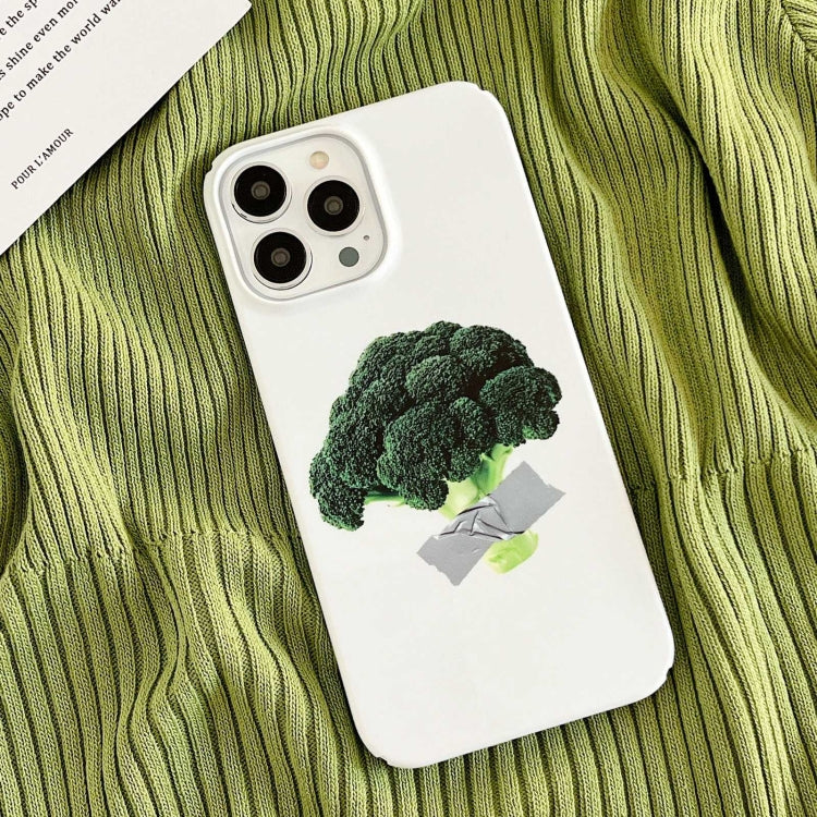 For iPhone 15 Pro Cartoon Film Craft Hard PC Phone Case(Broccoli) - HoMEdemic™ 