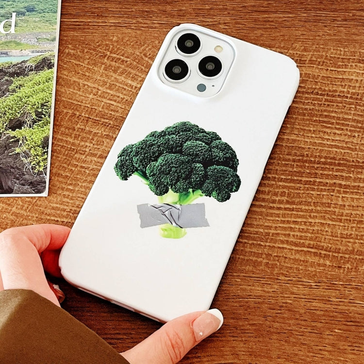For iPhone 15 Pro Cartoon Film Craft Hard PC Phone Case(Broccoli) - HoMEdemic™ 