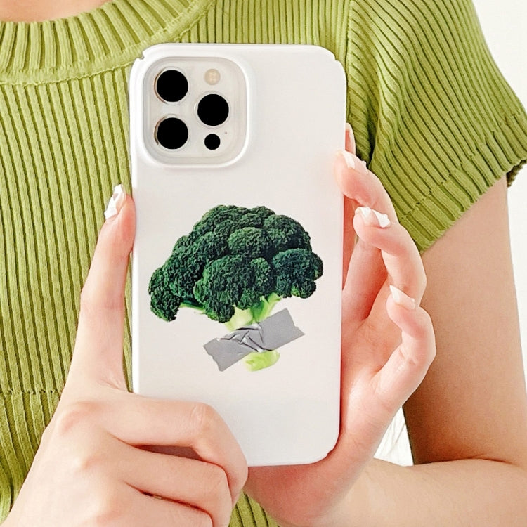 For iPhone 15 Pro Cartoon Film Craft Hard PC Phone Case(Broccoli) - HoMEdemic™ 