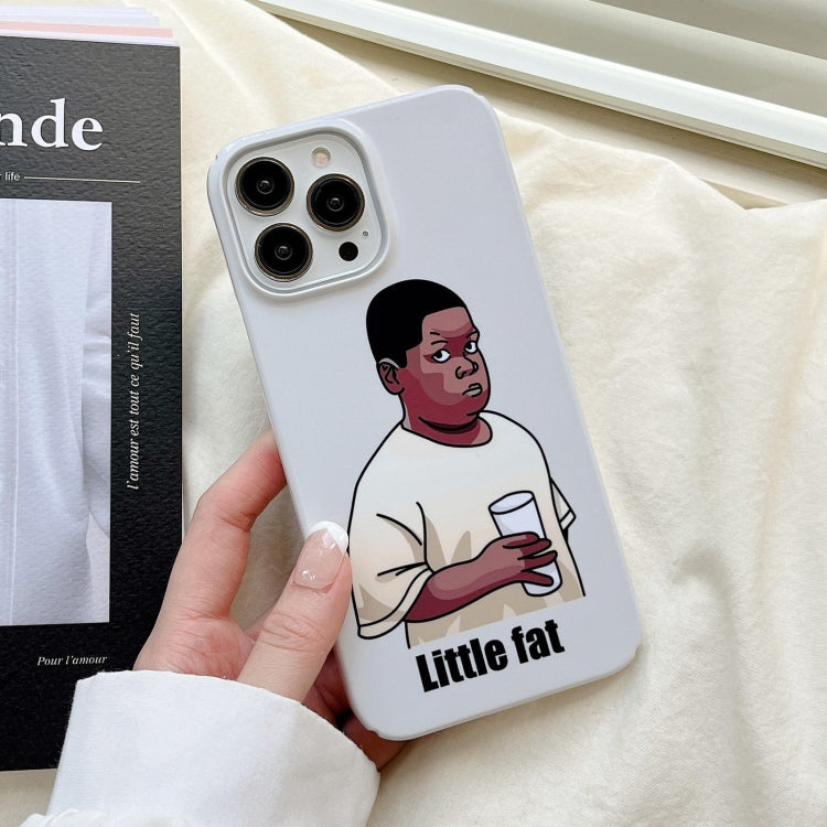 For iPhone 15 Pro Cartoon Film Craft Hard PC Phone Case(Little Fat) - HoMEdemic™ 