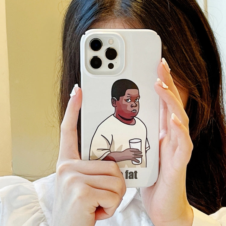 For iPhone 15 Pro Cartoon Film Craft Hard PC Phone Case(Little Fat) - HoMEdemic™ 