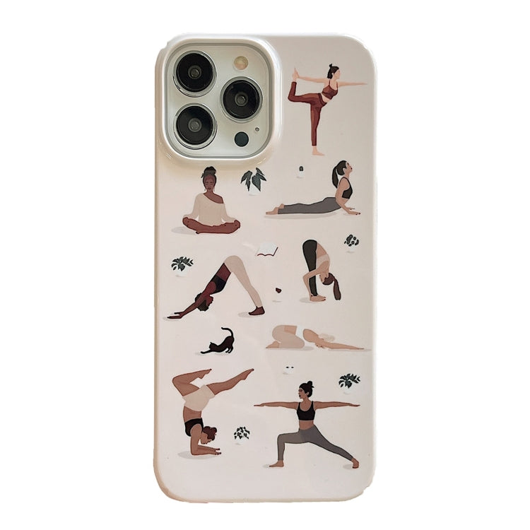 For iPhone 15 Pro Cartoon Film Craft Hard PC Phone Case(Yoga) - HoMEdemic™ 