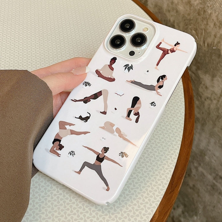 For iPhone 15 Pro Cartoon Film Craft Hard PC Phone Case(Yoga) - HoMEdemic™ 