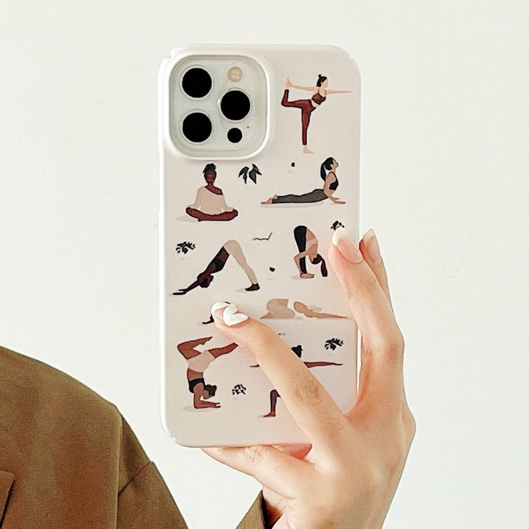 For iPhone 15 Pro Cartoon Film Craft Hard PC Phone Case(Yoga) - HoMEdemic™ 