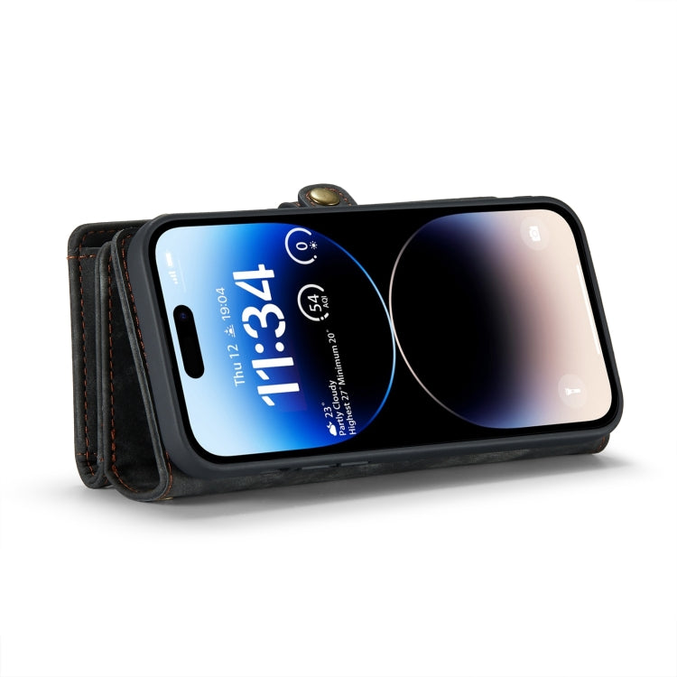 For iPhone 15 Pro CaseMe 008 Detachable Multifunctional Leather Phone Case(Black) - HoMEdemic™ 