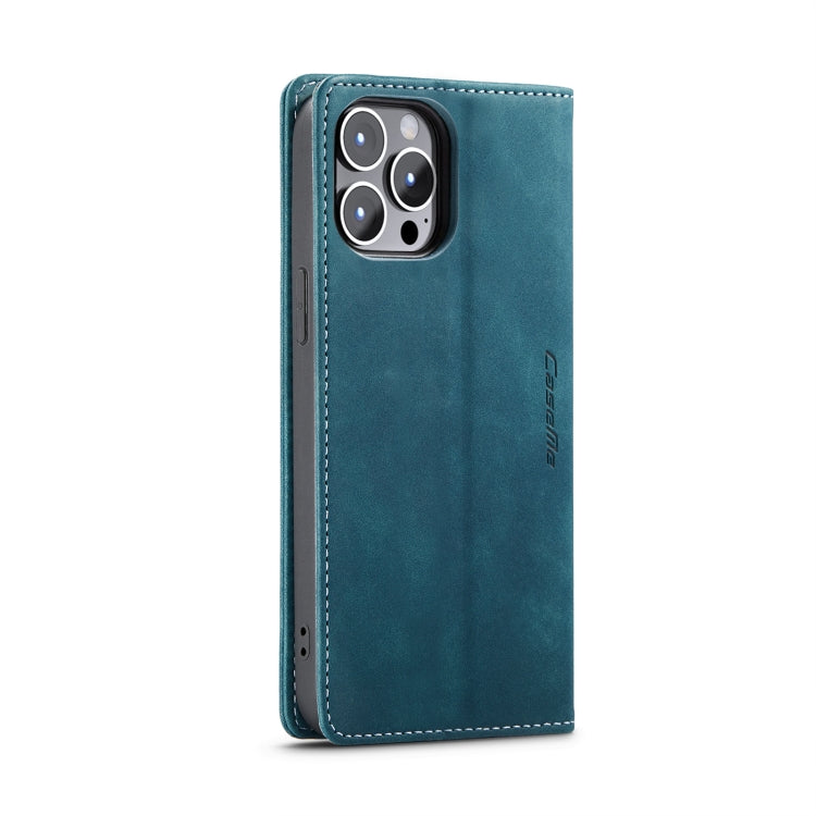 For iPhone 15 Pro CaseMe 013 Multifunctional Horizontal Flip Leather Phone Case(Blue) - HoMEdemic™ 