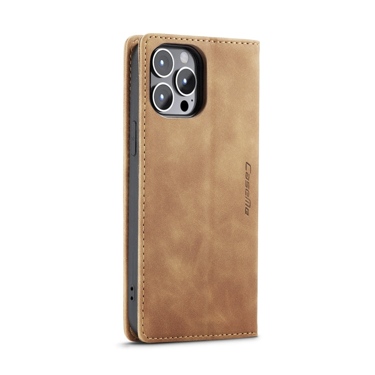 For iPhone 15 Pro CaseMe 013 Multifunctional Horizontal Flip Leather Phone Case(Brown) - HoMEdemic™ 