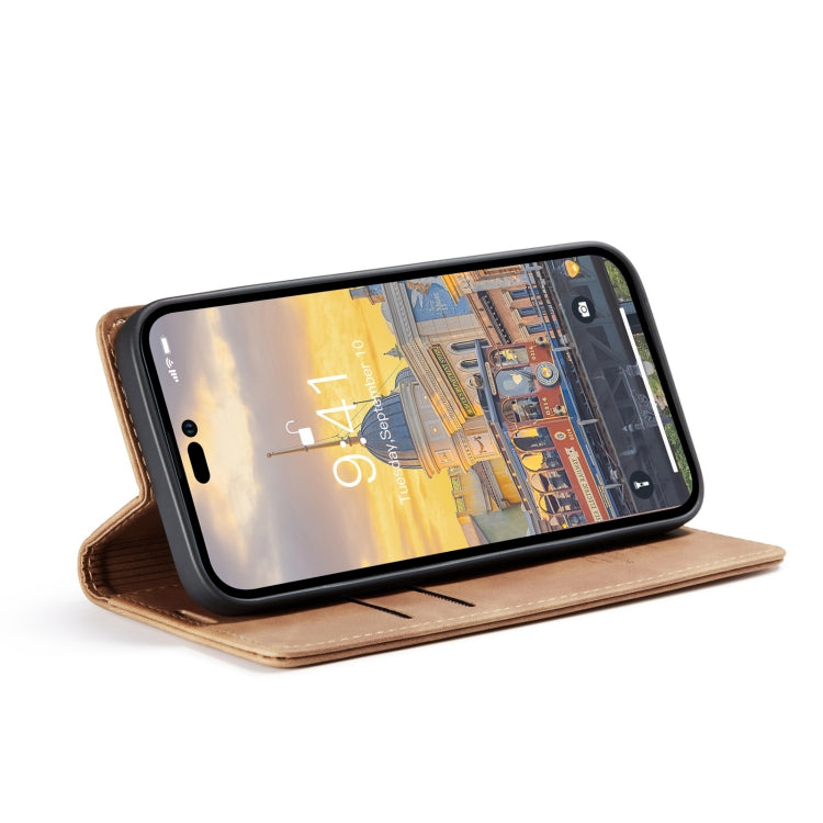 For iPhone 15 Pro CaseMe 013 Multifunctional Horizontal Flip Leather Phone Case(Brown) - HoMEdemic™ 