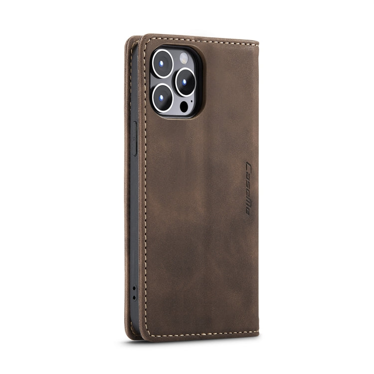 For iPhone 15 Pro CaseMe 013 Multifunctional Horizontal Flip Leather Phone Case(Coffee) - HoMEdemic™ 