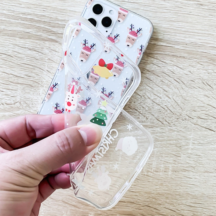For iPhone 15 Pro Christmas Colored Drawing Pattern High Transparent Soft TPU Phone Case(Elk) - HoMEdemic™ 
