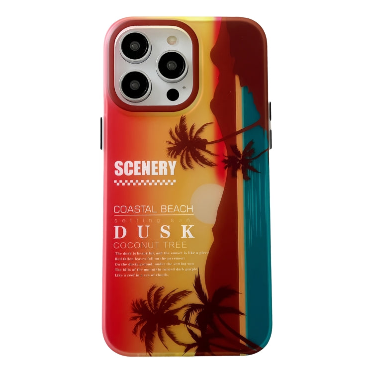 For iPhone 15 Pro Coconut Dual-side Laminating Laser Frosted Phone Case(Red) - HoMEdemic™ 