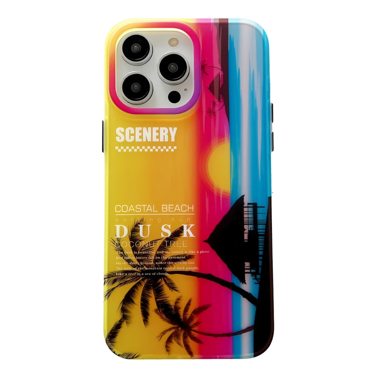 For iPhone 15 Pro Coconut Dual-side Laminating Laser Frosted Phone Case(Yellow) - HoMEdemic™ 