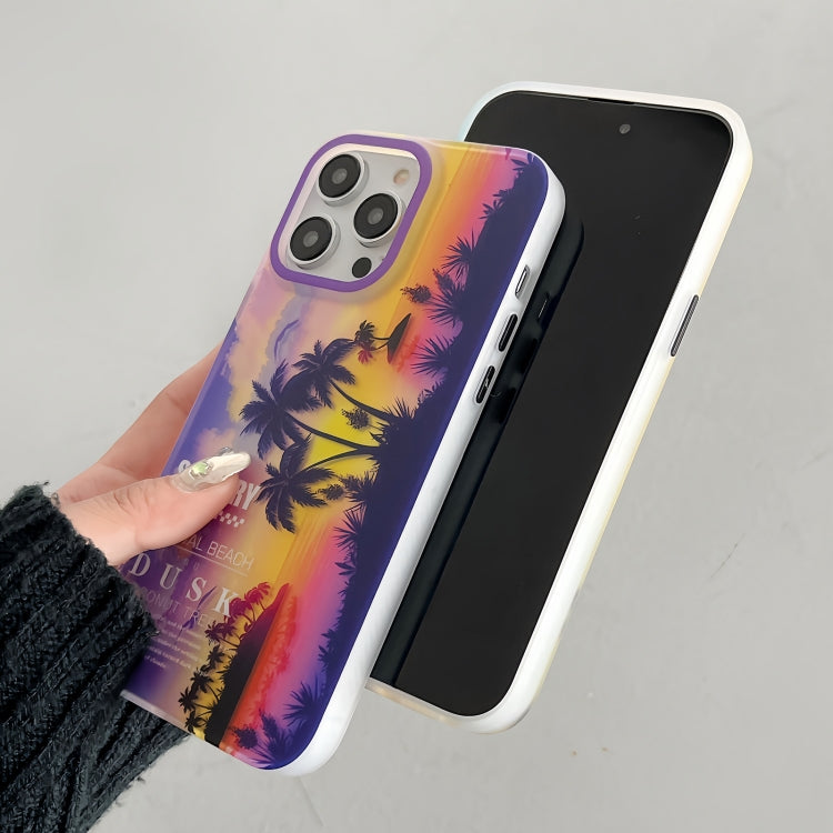 For iPhone 15 Pro Coconut Dual-side Laminating Laser Frosted Phone Case(Yellow) - HoMEdemic™ 