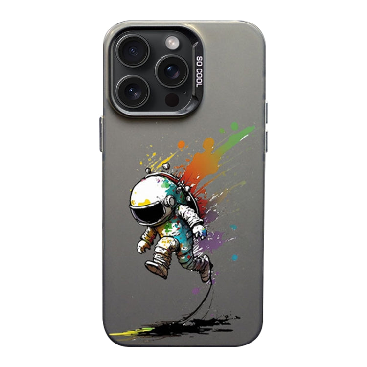 For iPhone 15 Pro Color Ink Frosted PC+TPU Phone Case(Running Astronaut) - HoMEdemic™ 