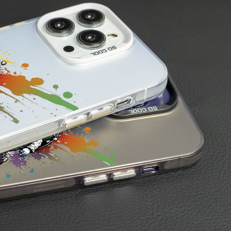 For iPhone 15 Pro Color Ink Frosted PC+TPU Phone Case(Running Astronaut) - HoMEdemic™ 