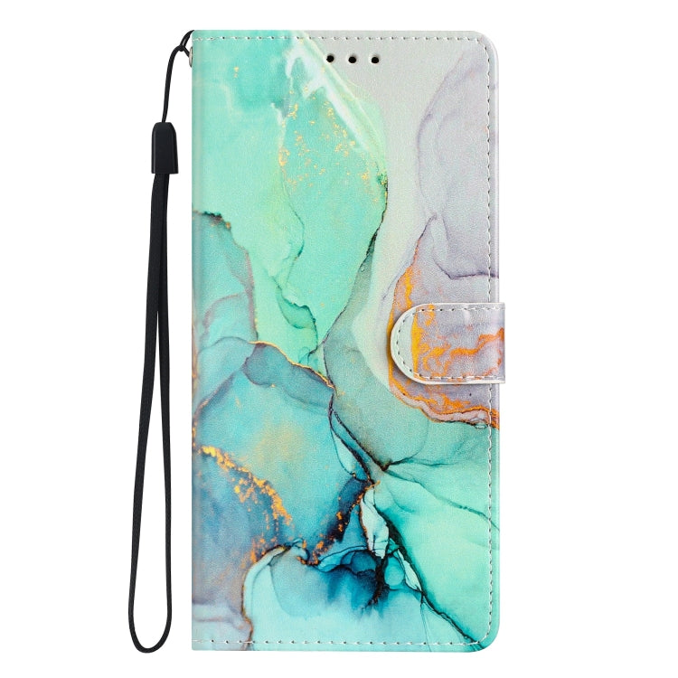 For iPhone 15 Pro Colored Drawing Leather Phone Case(Green Marble) - HoMEdemic™ 