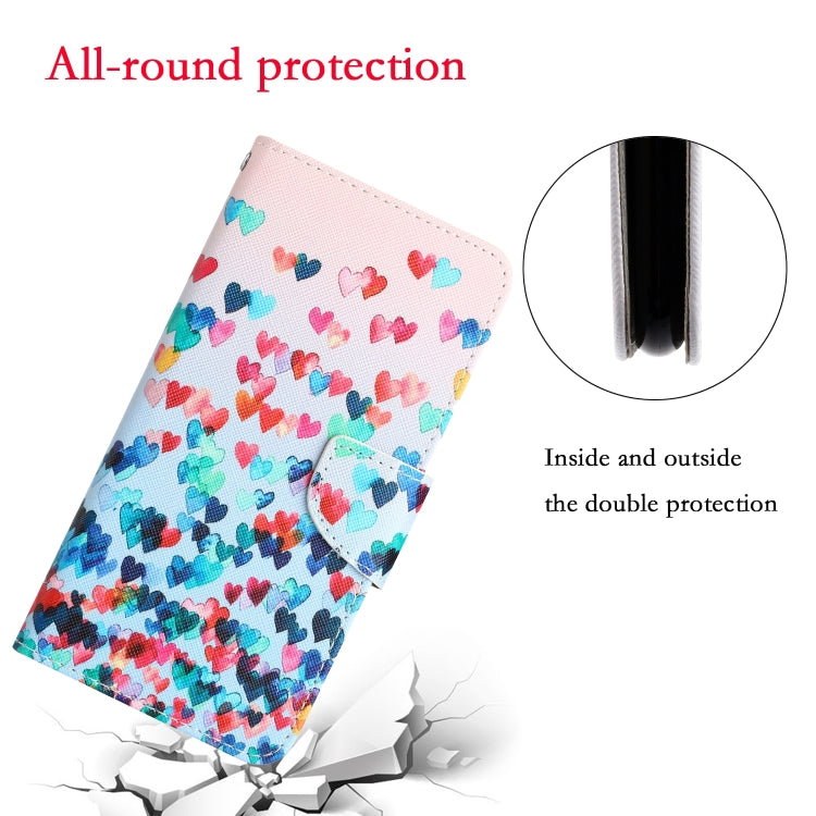 For iPhone 15 Pro Colored Drawing Leather Phone Case(Heart) - HoMEdemic™ 
