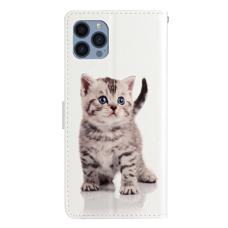 For iPhone 15 Pro Colored Drawing Leather Phone Case(Little Tabby Cat) - HoMEdemic™ 