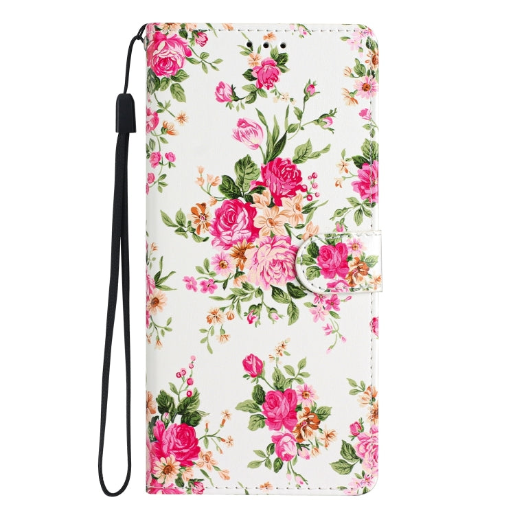 For iPhone 15 Pro Colored Drawing Leather Phone Case(Peonies) - HoMEdemic™ 