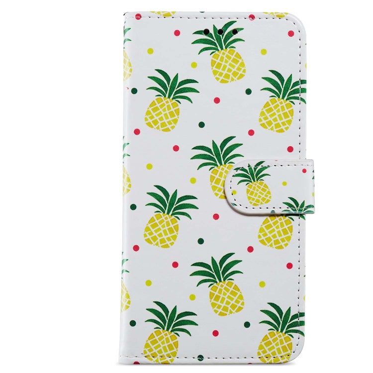 For iPhone 15 Pro Colored Drawing Leather Phone Case(Pineapple) - HoMEdemic™ 