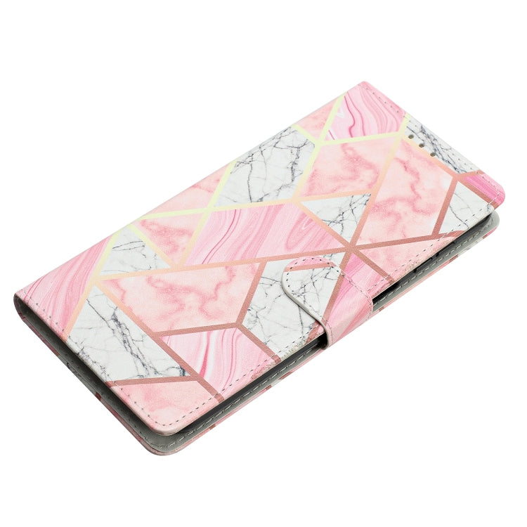 For iPhone 15 Pro Colored Drawing Leather Phone Case(Pink Marble) - HoMEdemic™ 