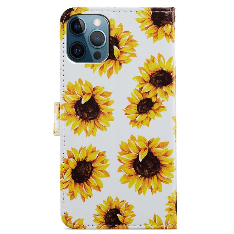 For iPhone 15 Pro Colored Drawing Leather Phone Case(Sunflower) - HoMEdemic™ 