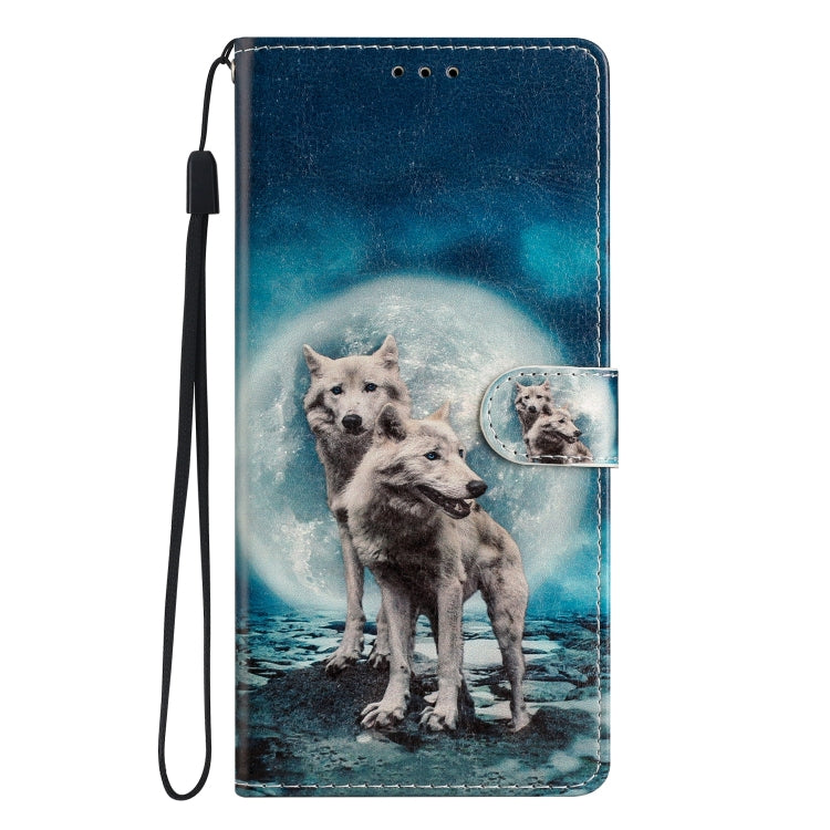 For iPhone 15 Pro Colored Drawing Leather Phone Case(Twin Wolves) - HoMEdemic™ 