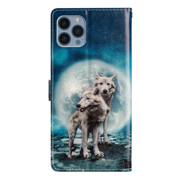 For iPhone 15 Pro Colored Drawing Leather Phone Case(Twin Wolves) - HoMEdemic™ 