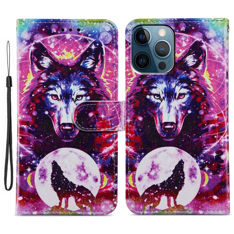 For iPhone 15 Pro Colored Drawing Leather Phone Case(Wolf Totem) - HoMEdemic™ 