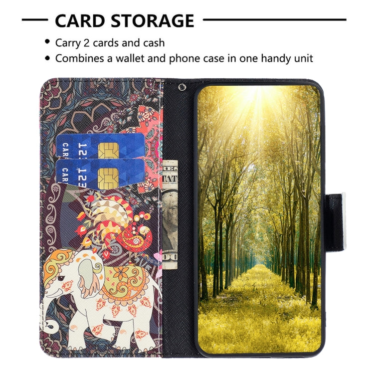 For iPhone 15 Pro Colored Drawing Pattern Flip Leather Phone Case(Flowers Elephant) - HoMEdemic™ 