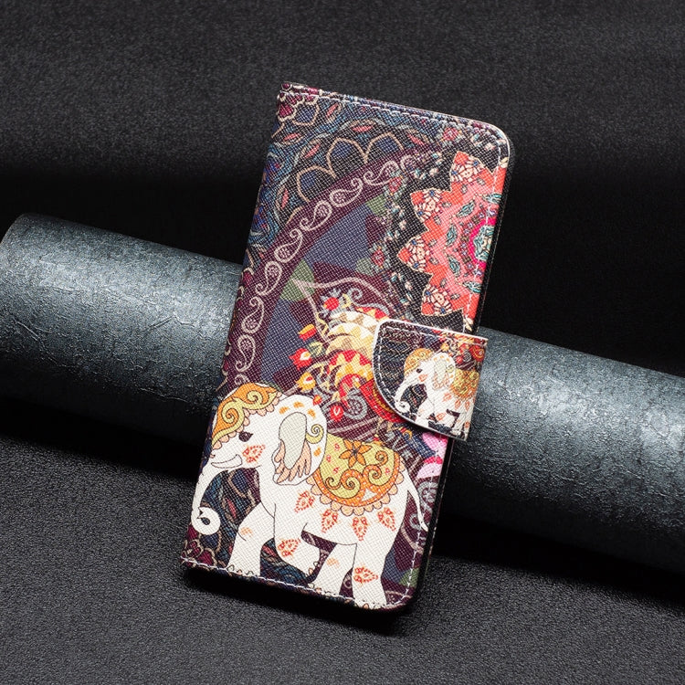 For iPhone 15 Pro Colored Drawing Pattern Flip Leather Phone Case(Flowers Elephant) - HoMEdemic™ 