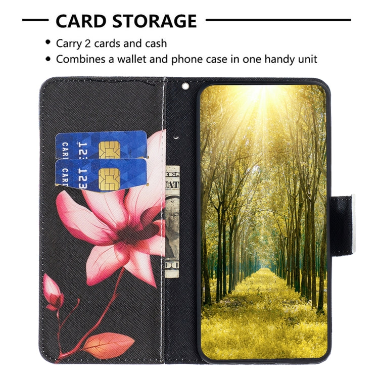For iPhone 15 Pro Colored Drawing Pattern Flip Leather Phone Case(Lotus) - HoMEdemic™ 