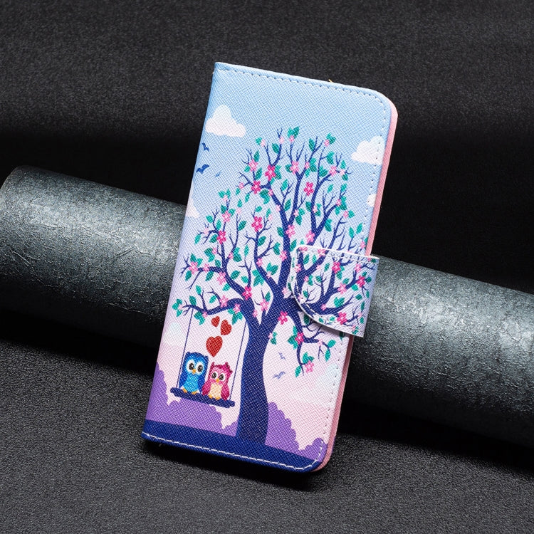 For iPhone 15 Pro Colored Drawing Pattern Flip Leather Phone Case(Owl) - HoMEdemic™ 