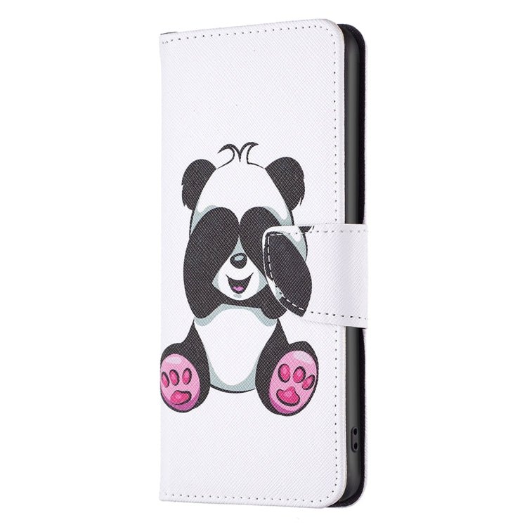 For iPhone 15 Pro Colored Drawing Pattern Flip Leather Phone Case(Panda) - HoMEdemic™ 
