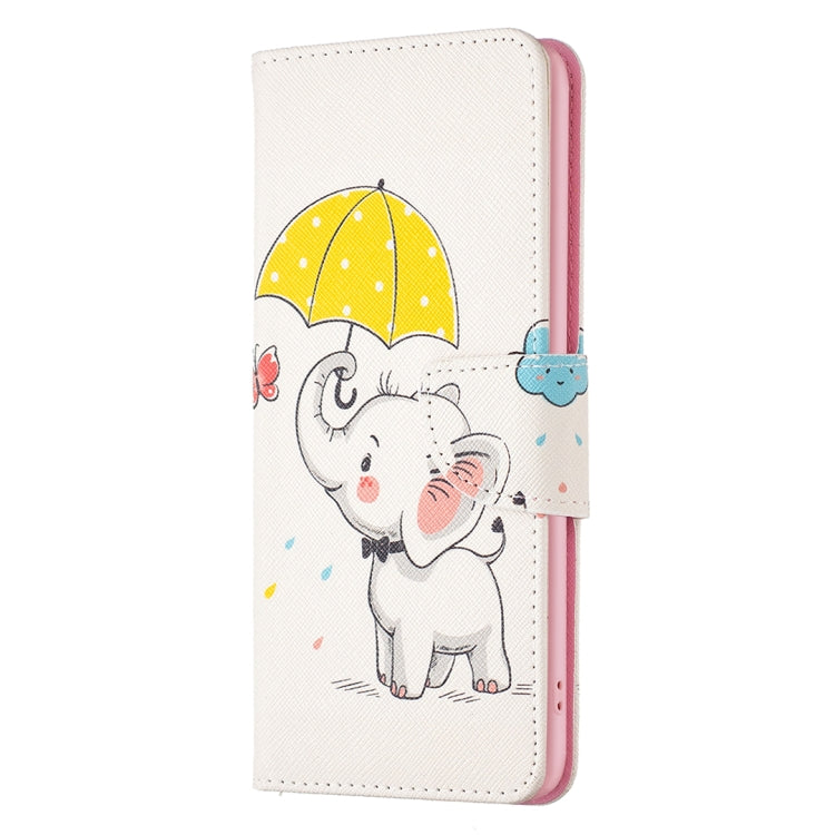 For iPhone 15 Pro Colored Drawing Pattern Flip Leather Phone Case(Umbrella Elephant) - HoMEdemic™ 