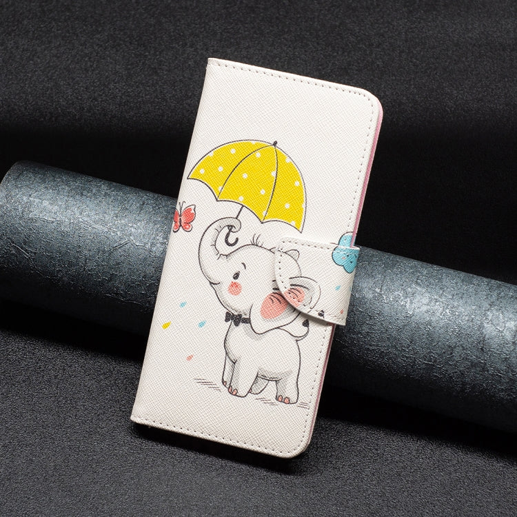 For iPhone 15 Pro Colored Drawing Pattern Flip Leather Phone Case(Umbrella Elephant) - HoMEdemic™ 