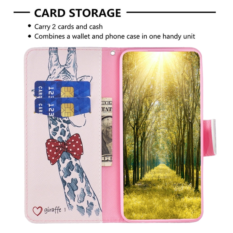 For iPhone 15 Pro Colored Drawing Pattern Leather Phone Case(Giraffe) - HoMEdemic™ 