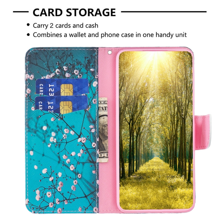 For iPhone 15 Pro Colored Drawing Pattern Leather Phone Case(Plum Blossom) - HoMEdemic™ 