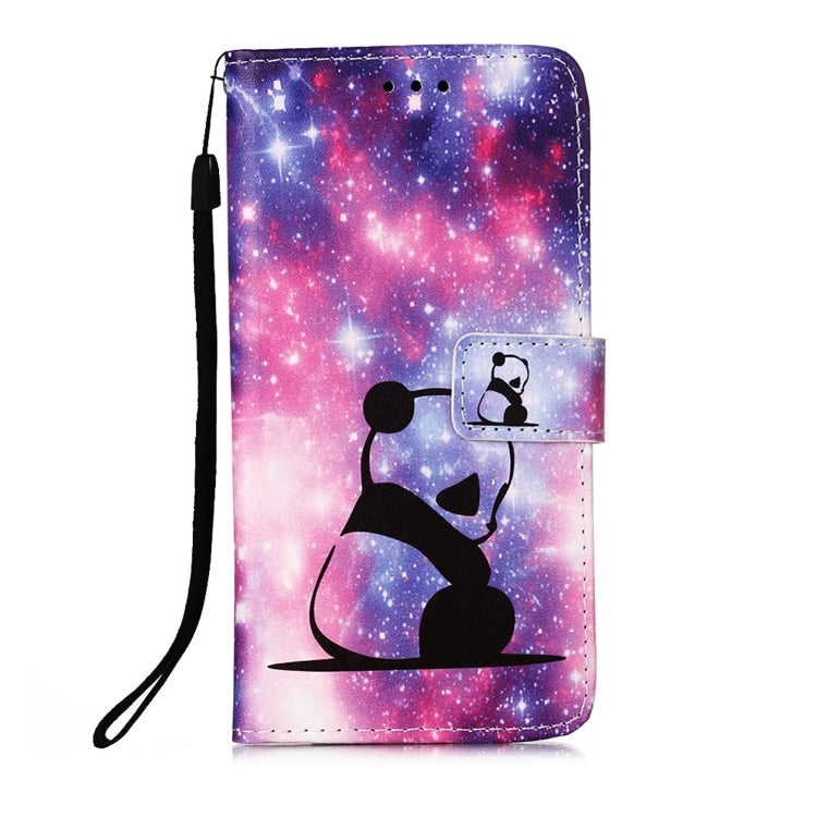 For iPhone 15 Pro Colored Drawing Pattern Plain Weave Leather Phone Case(Baby Panda) - HoMEdemic™ 