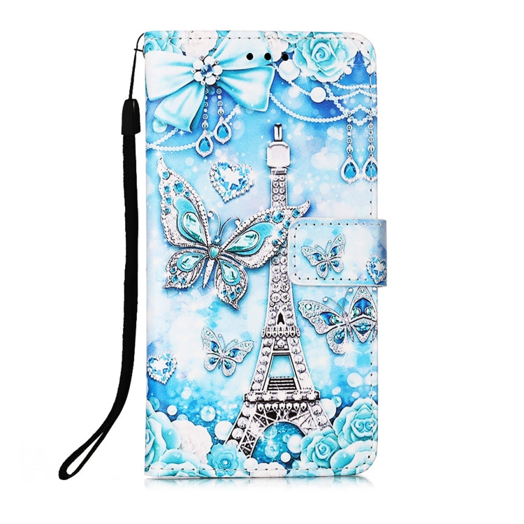 For iPhone 15 Pro Colored Drawing Pattern Plain Weave Leather Phone Case(Tower Butterfly) - HoMEdemic™ 