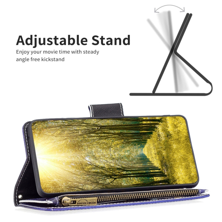 For iPhone 15 Pro Colored Drawing Pattern Zipper Phone Leather Case(Purple Butterfly) - HoMEdemic™ 