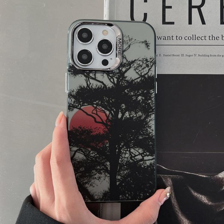 For iPhone 15 Pro Colored Silver Plating Sunset Phone Case(Left) - HoMEdemic™ 