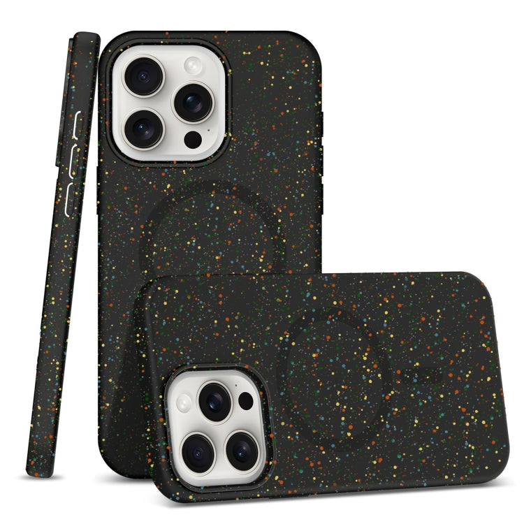 For iPhone 15 Pro Colorful Frosted Magsafe PC Hybrid TPU Phone Case(Black) - HoMEdemic™ 
