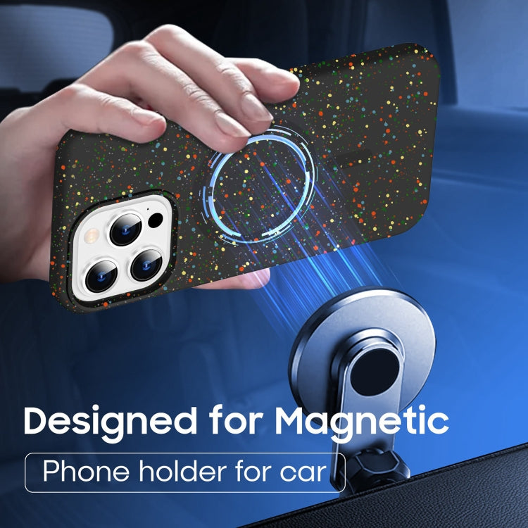 For iPhone 15 Pro Colorful Frosted Magsafe PC Hybrid TPU Phone Case(Black) - HoMEdemic™ 